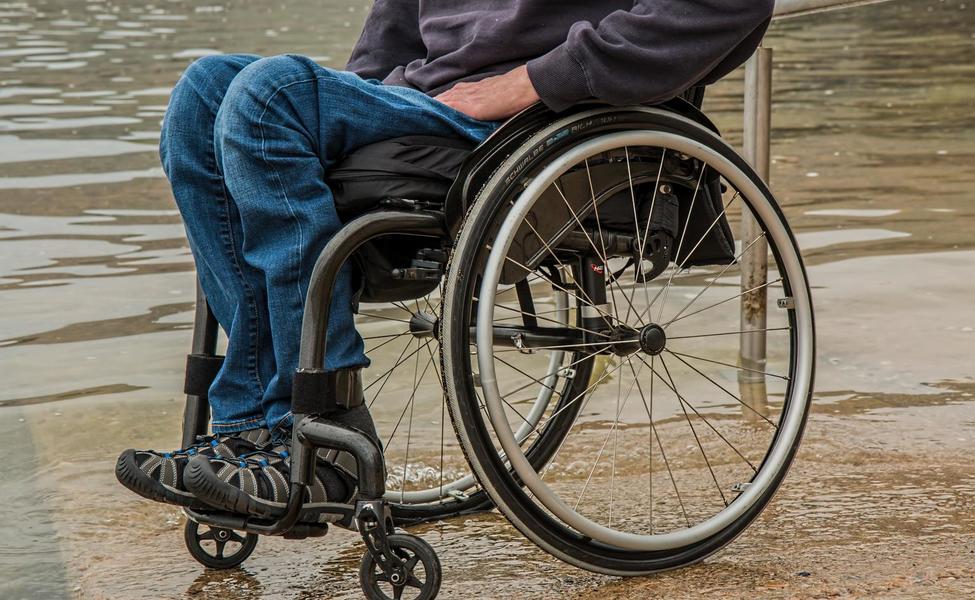Large wheelchair disability paraplegic 1595794