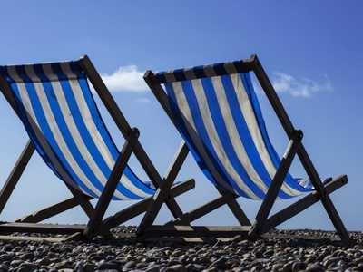 Medium summer vacation relax beach chair wallpaper preview