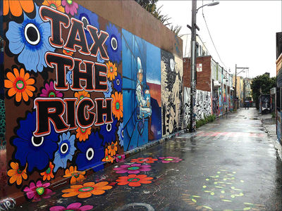 Medium  tax the rich  mural by megan wilson on clarion alley san francisco